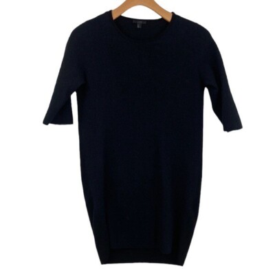cos black knit dress COS Longline Knitted Dress in Black