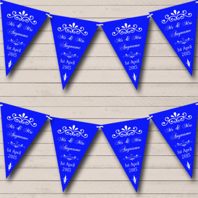 Party Banner Wimpel Vintage Regal Royal Blau Hochzeit Veranstaltungsort oder Empfang