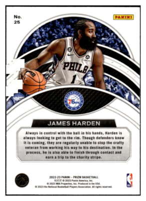JAMES HARDEN 2022-23 Panini Prizm Dominance #25 NBA 76ers ID:62376
