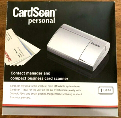 Card Scanner Sanford CardScan Personal 1 User Compact Business Cross Platform