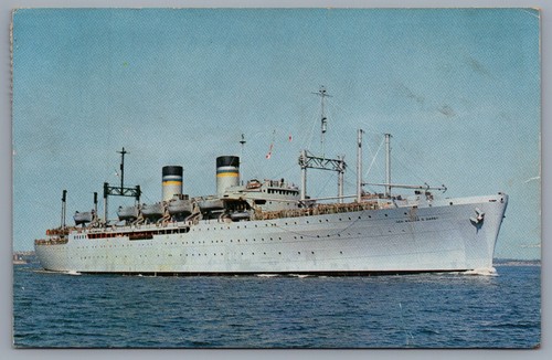 1958 USNS General William O. Darby T-AP 127 Postcard U.S. Military ...