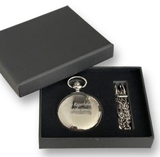 Retirement Gifts Custom Engraved Ful Hunter Pocket Watch  Presentation Box