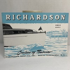 1951  RICHARDSON “Cruises Of Tomorrow ” Original Boat Brochure Catalog