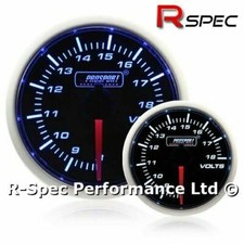 Prosport 52 mm Super blau/weiß Schrittmotor 12 V Volt Spannungsmesser-Kit