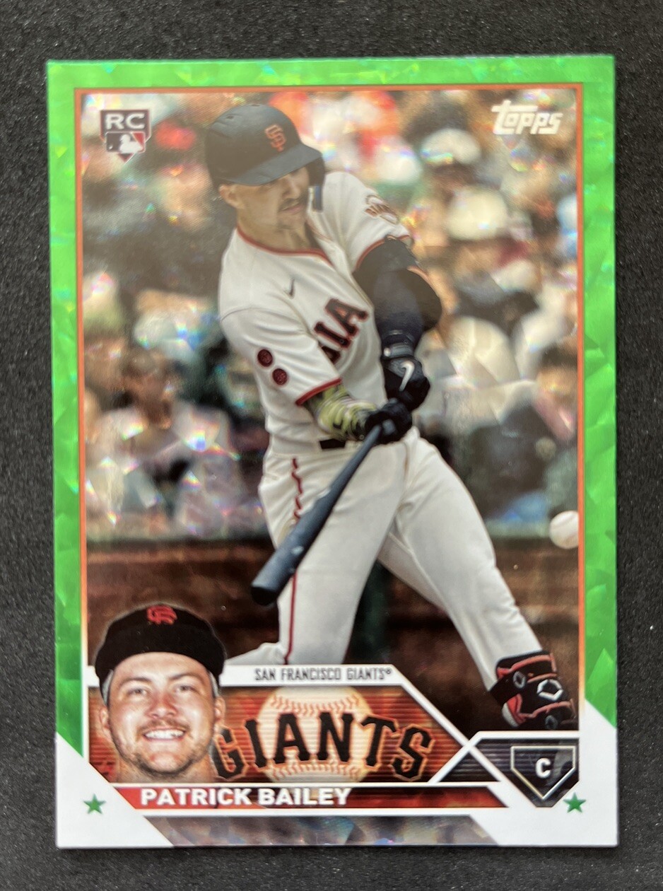 2023 Topps Update Patrick Bailey RC #US8 Green Foil /499 Giants