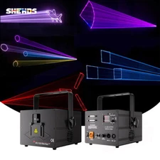 New Version 3W 3D Animation RGB Full Color ILDA Projector Laser Light APP DMX