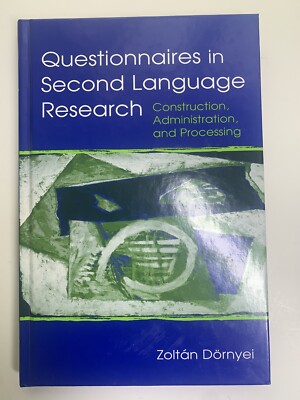 Questionnaires in Second Language Research Dornyei