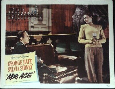 Mr. Ace Lobby Card #7 1946 George Raft stares longingly at Sylvia ...