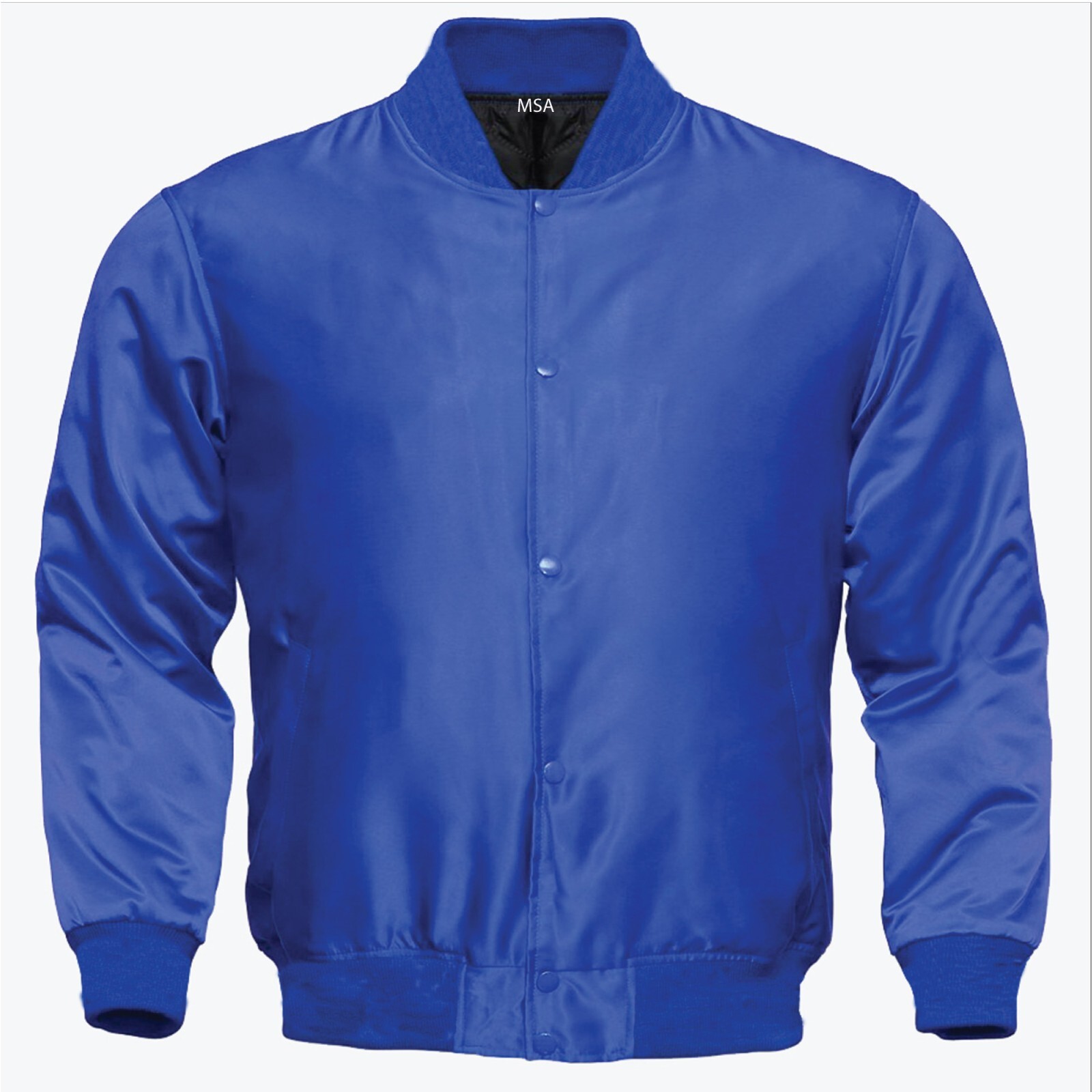 Personalized Varsity Jacket Letterman Jacket Baseball Jacket Blue Satin Men M