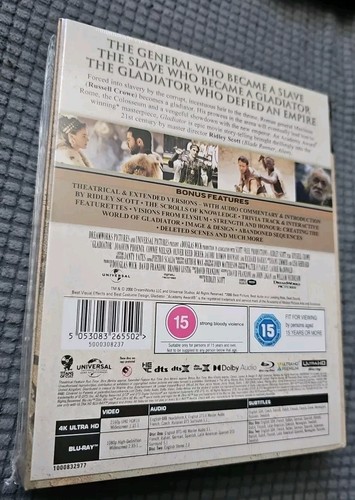 Gladiator -Titans of Cult 4K Ultra HD Steelbook + Blu-ray - LTD ED OOP 3 disc 🔥 - Picture 2 of 5