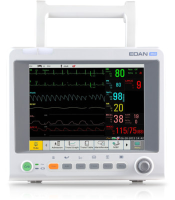 NEW ! EDAN IM60 Vital Signs/Patient Monitor w/NIBP, ECG, SpO2, Resp. Temperature