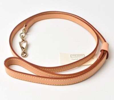Louis Vuitton Les Baxter Dog Leash Brown Leather SL0042 Unused V2