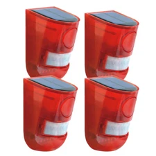 Solar Sound and Light Alarm Motion Sensor 129db Outdoor Security Siren Detector