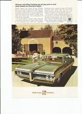 1968 Pontiac Executive Safari Station Wagon Print Ad Whoever Said Wide.......