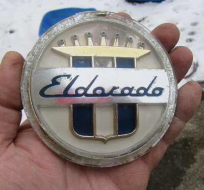 1956 cadillac eldorado seville barritz front seat side panel Eldorado Emblem 55