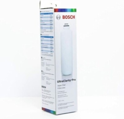 1 PACK Bosch Ultra Clarity Pro BORPLFTR50 Water Filter White #WFS200MF/WFS210MF