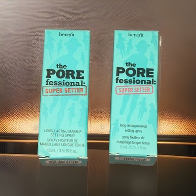 NEW NIB 2X Benefit POREfessional Super Setter Makeup Setting Spray 15ml/.5oz EA
