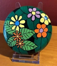 “Flowers On The Water” Original Hand Painted Rock