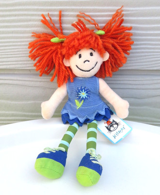 1998 JELLYCAT 'I AM BLOOMING BABE' GINGER GIRL RAGDOLL PUPPE KLEINES STOFFTIER SELTEN