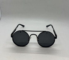 FOR CHARITY - Vintage Steampunk Sunglasses Men Women Fashion Round Black Eyewear