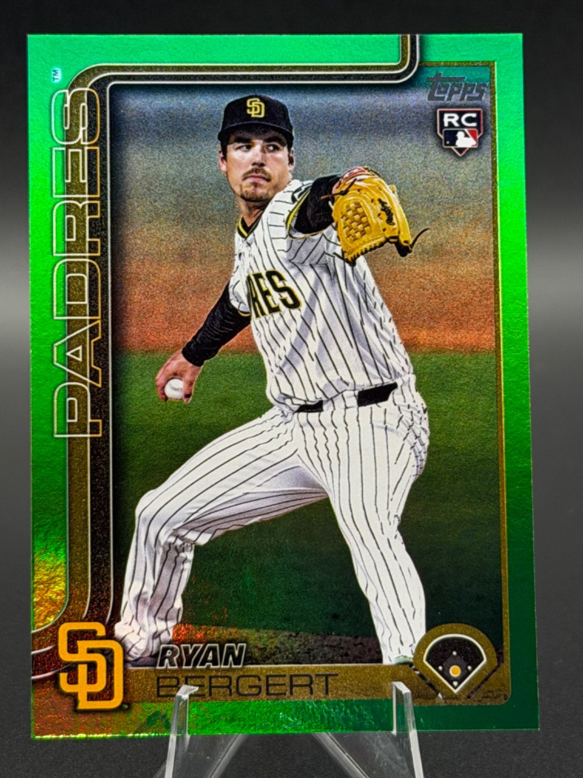 2025 Topps Update RYAN BERGERT #US295 Green Foil RC /99 Padres