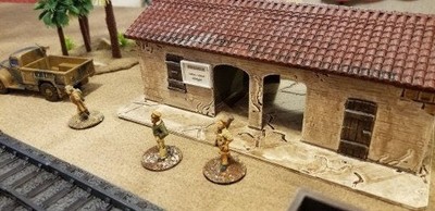Wargaming Gelände El-Alamein Bahnhof verschiedene Maßstäbe historisch Wargamin