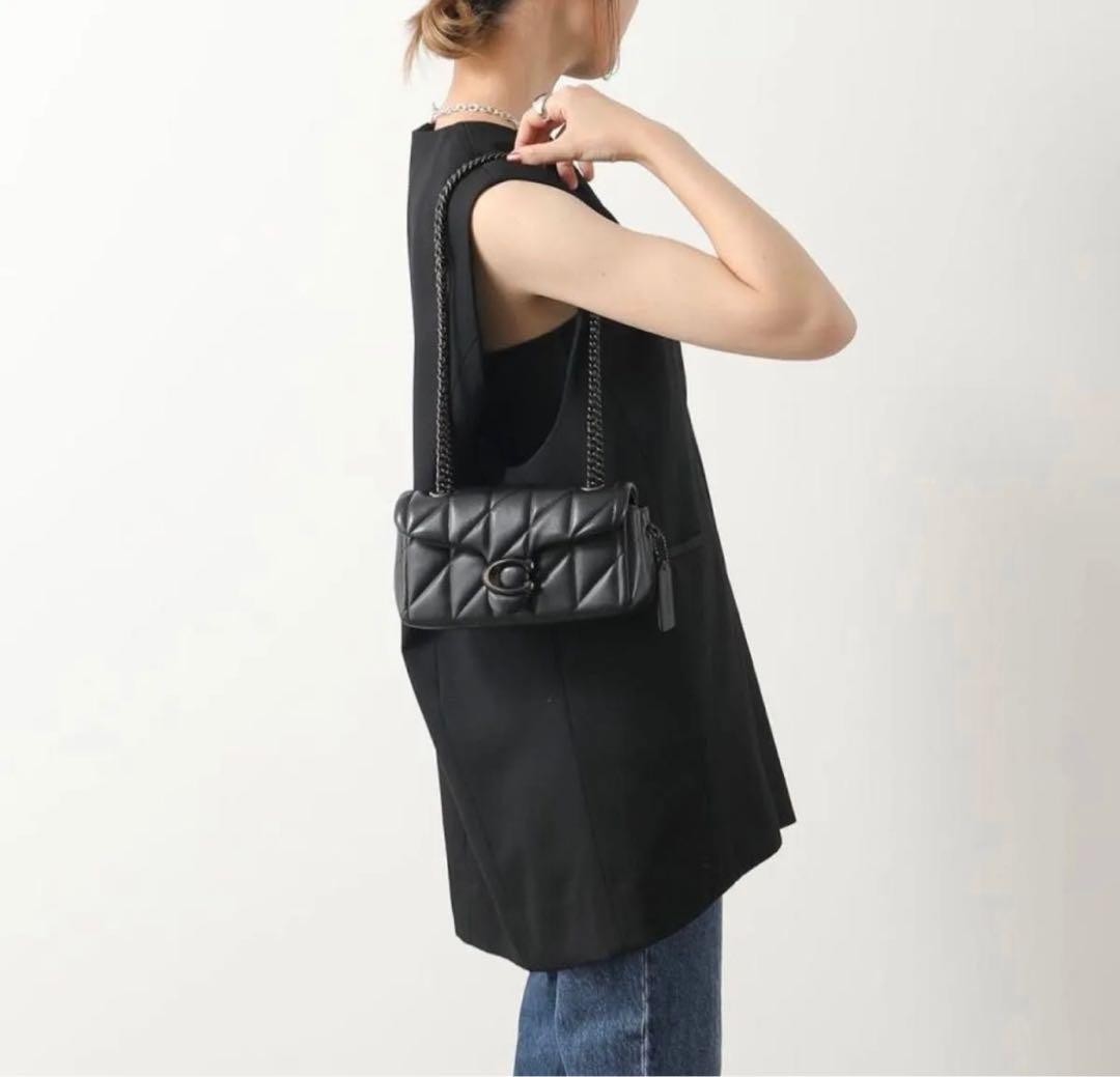 COACH Tabby Shoulder Bag 20 Quilted Black Hardware New Japan thumbnail 9