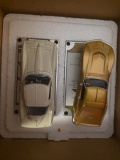 Danbury Mint Fifty Yrs OF CORVETTES 1964 and 1969 CORVETTES with Stands Orig Box