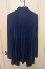 CHICO'S TRAVERLERS Jacket blazer size 2 ( L 12 ) bright blue LK NU — photo 3