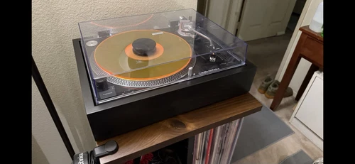 Custom Wood Turntable Base, Drop-In Cabinet, Fits audio-technical AT-LP120-USB.