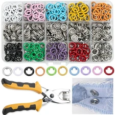 11mm/800PCS Metal Snaps Buttons with Fastener Pliers, Heavy Duty Press Tool K...