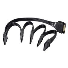 15Pin SATA Male To 5 SATA Female Power Splitter Adapter Cable Extension Y-Cord