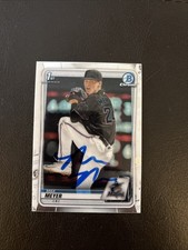 2020 Bowman Chrome Draft Max Meyer Signed IP Auto Miami Marlins