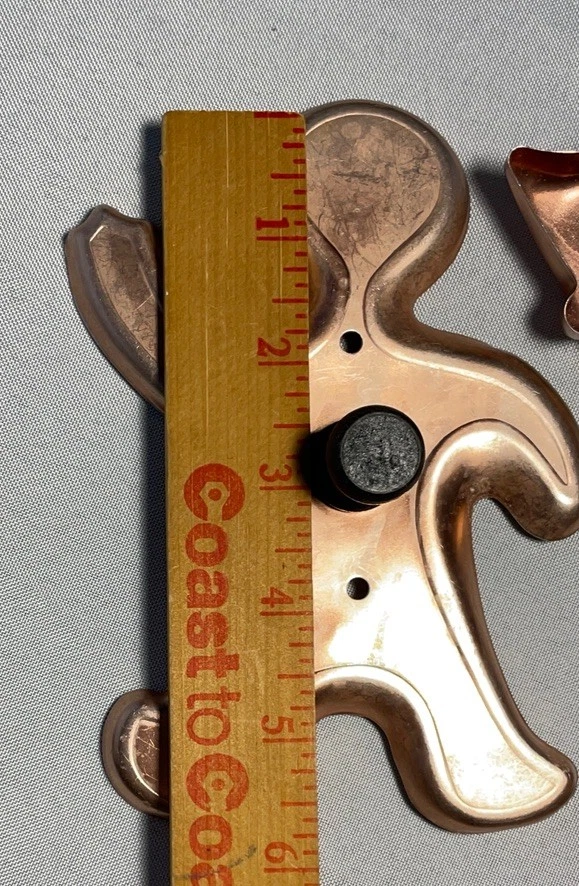 Lote De 4 Cortadores De Galletas Navidad Mirro Aluminio Color Cobre De Colección Foto 4 de 4