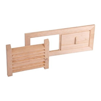 Durability Wooden Blinds Air Outlet Shutter Window For Cedar Vent Grille Heating
