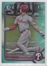 2022 Bowman Chrome Prospects Aqua Refractor 115/125 Logan Cerny #BCP-120 6u3