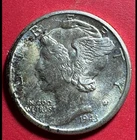 1943D US Mercury SILVER Dime "Denver" Mint! Choice AU! FSB! Old US Coin!