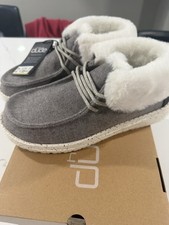 NIB Hey Dude Women's Britt Charcoal Size 6 Casual Bootie Loafers Comfort