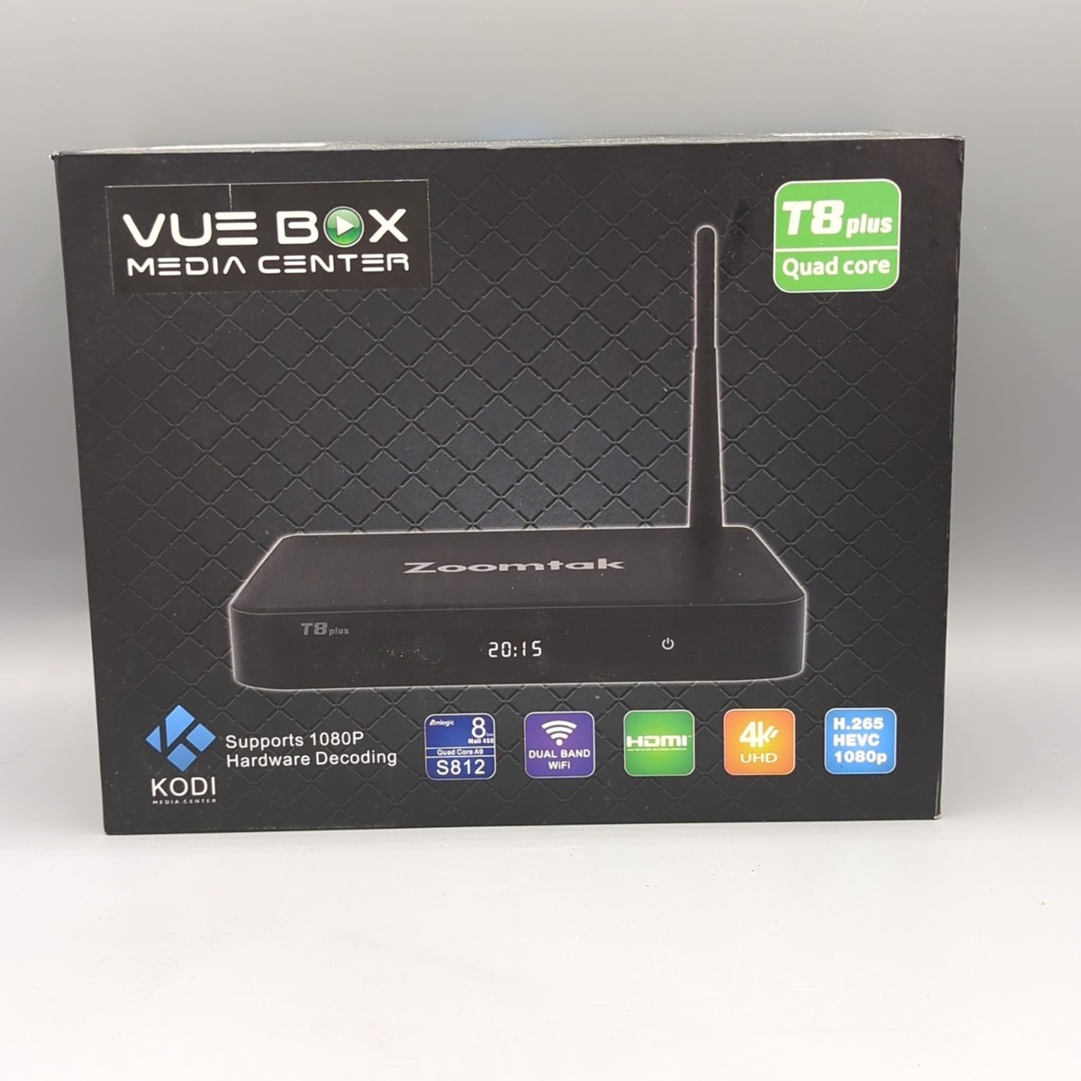 Zoomtak Black T8 Plus 2GB 4K Android TV Box 64 Bit Octa Core 4K