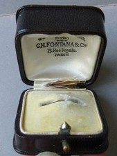 FONTANA & Cie écrin boite en cuir pour bijou bague 19e siècle  jewel box