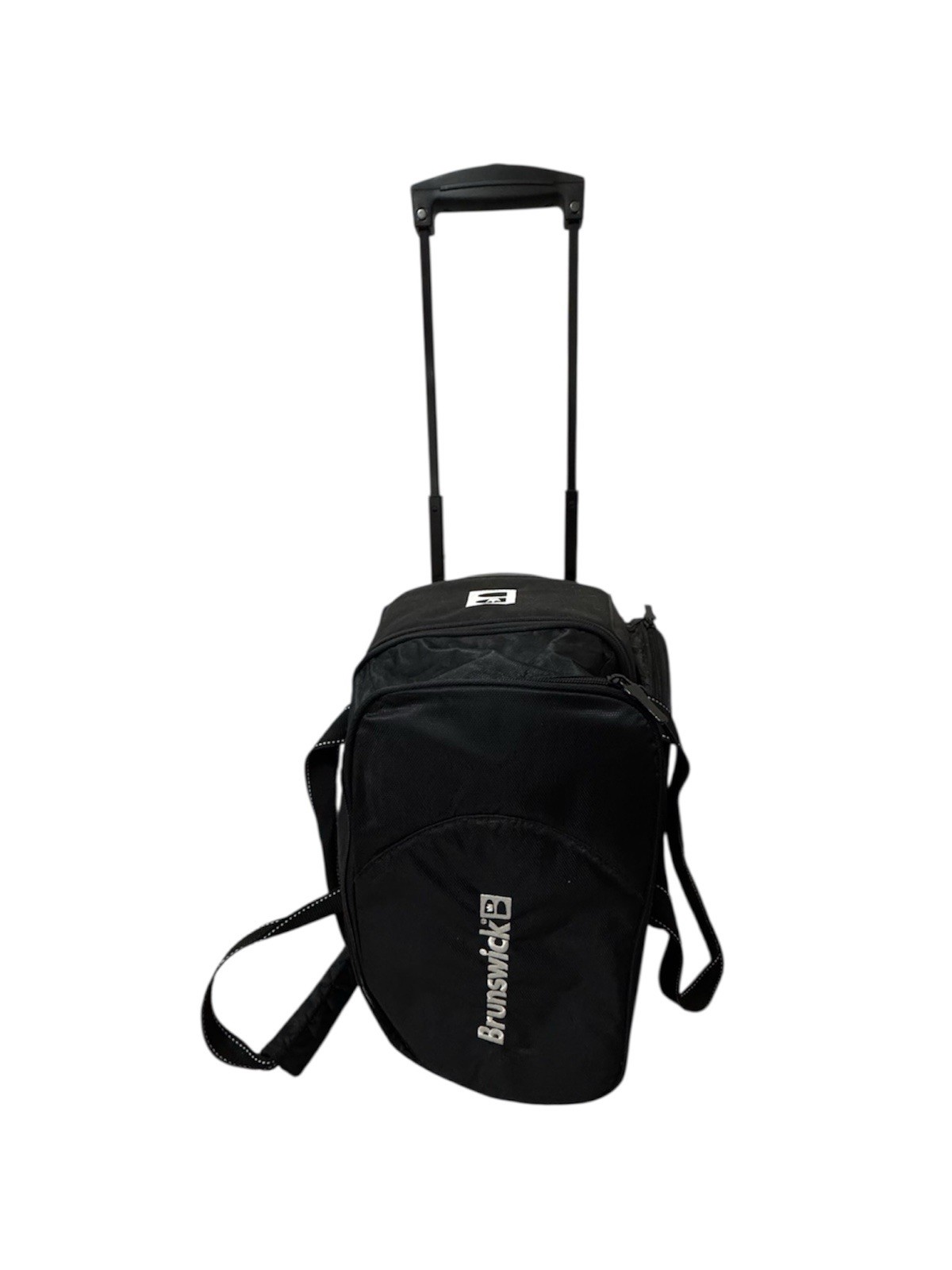 Brunswick Black Rolling 2 Bowling Ball Bag Double Dual Exten