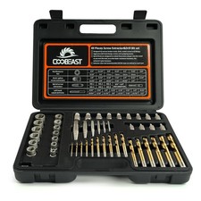 Coobeast 49Pcs Bolt Extractor Kit with Left Hand Drill Bit, Screw Extractor Set