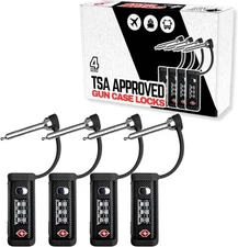 4 Pack TSA Approved 3-Digit Combination Locks for Luggage, Travel Bags, and Gun