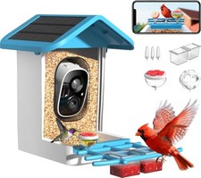 Smart Bird Feeder with Camera,2K HD Video, AI Identify Birds Species Solar