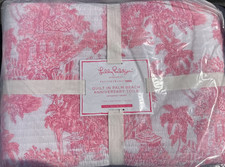Pottery Barn Kids Lilly Pulitzer Toile Quilt - Twin - Pink - New