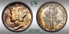 CACG MS-66 FSB 1941-P Mercury Dime, Utterly Stunning Surfaces, looks 67+.