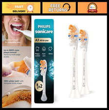 Electric Toothbrush Heads 2 Pack - Genuine Replacement for Sonicare A3, White