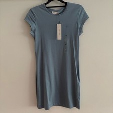 Calvin Klein Light Blue Casual Shirt Dress Lightweight Minimalistic Basic NWT SP