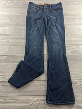 PAIGE HIDDEN HILLS H.H. BOOT MID RISE STRETCH JEANS SIZE 27 Dark Wash Denim