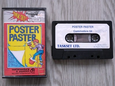 Commodore 64 C64 Spiel - Poster Paster von Tasket 1984